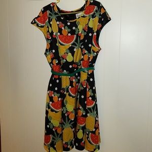 Modcloth fruit print dress sz 3x